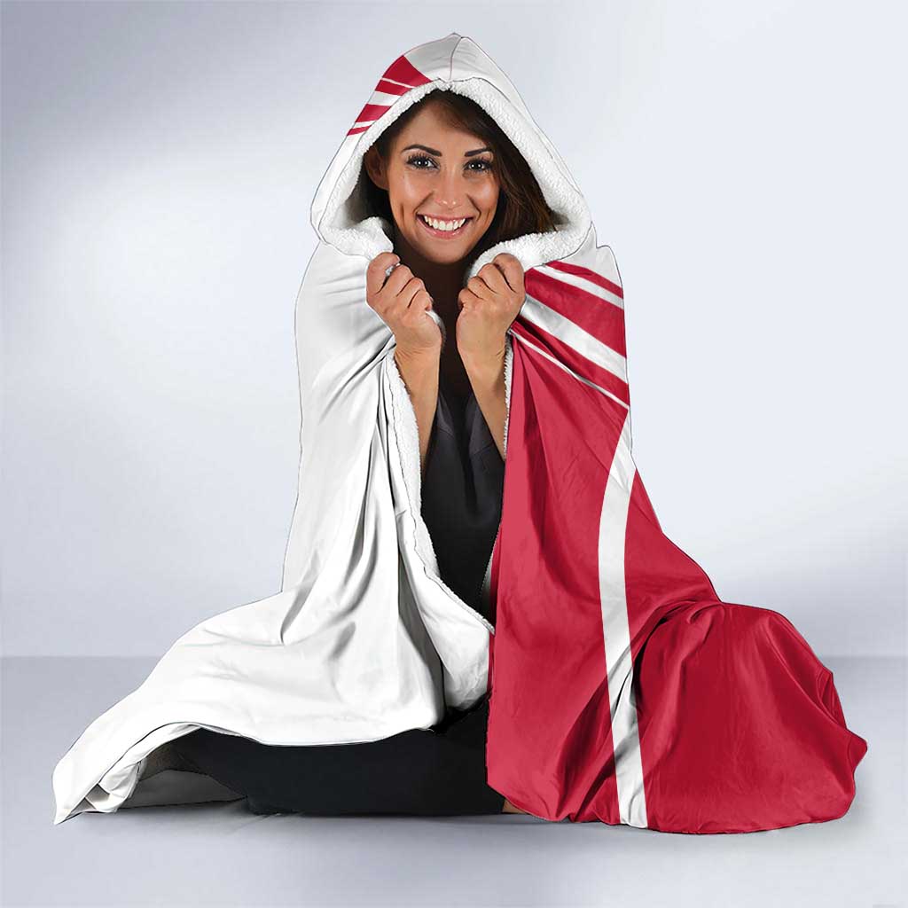 Greenland and Denmark Together Hooded Blanket National Country Map and Flag Style