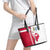 Greenland and Denmark Together Leather Tote Bag National Country Map and Flag Style