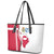 Greenland and Denmark Together Leather Tote Bag National Country Map and Flag Style