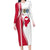 Greenland and Denmark Together Long Sleeve Bodycon Dress National Country Map and Flag Style