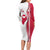 Greenland and Denmark Together Long Sleeve Bodycon Dress National Country Map and Flag Style