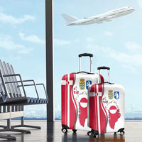 Greenland and Denmark Together Luggage Cover National Country Map and Flag Style