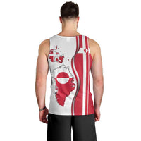 Greenland and Denmark Together Men Tank Top National Country Map and Flag Style