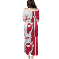 Greenland and Denmark Together Puletasi National Country Map and Flag Style