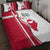 Greenland and Denmark Together Quilt Bed Set National Country Map and Flag Style