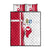 Greenland and Denmark Together Quilt Bed Set National Country Map and Flag Style