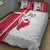Greenland and Denmark Together Quilt Bed Set National Country Map and Flag Style