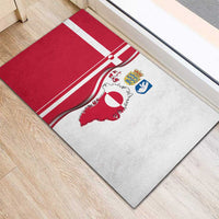 Greenland and Denmark Together Rubber Doormat National Country Map and Flag Style