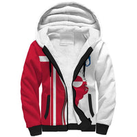 Greenland and Denmark Together Sherpa Hoodie National Country Map and Flag Style