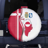 Greenland and Denmark Together Spare Tire Cover National Country Map and Flag Style