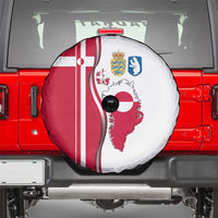 Greenland and Denmark Together Spare Tire Cover National Country Map and Flag Style