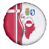Greenland and Denmark Together Spare Tire Cover National Country Map and Flag Style