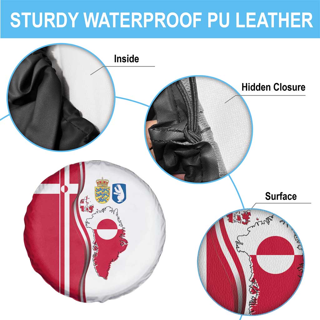 Greenland and Denmark Together Spare Tire Cover National Country Map and Flag Style