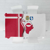 Greenland and Denmark Together Tablecloth National Country Map and Flag Style