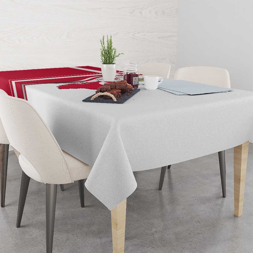 Greenland and Denmark Together Tablecloth National Country Map and Flag Style