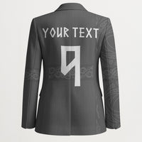 Norwegian Football Custom Blazer Nordic Celtic Knot Cross Monochrome Scandinavian Design