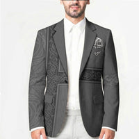 Norwegian Football Custom Blazer Nordic Celtic Knot Cross Monochrome Scandinavian Design