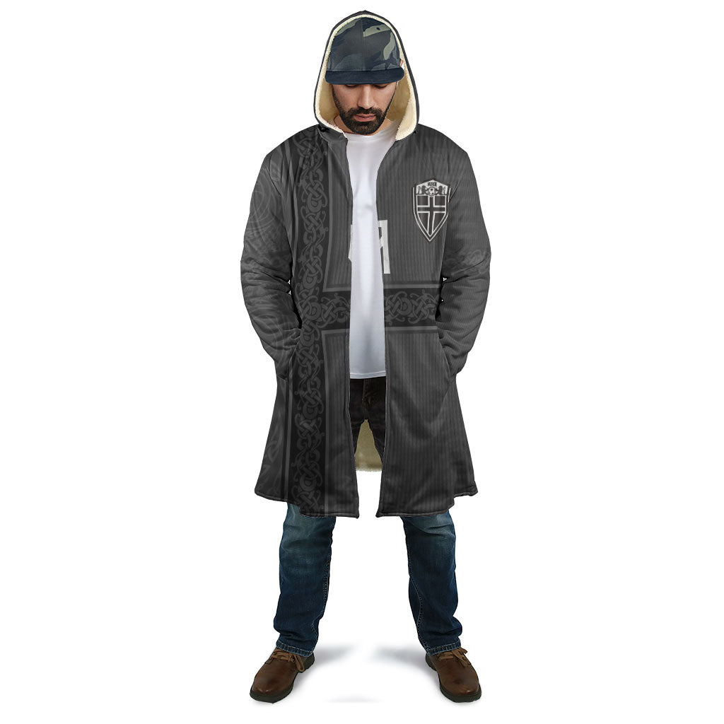 Norwegian Football Custom Cloak Nordic Celtic Knot Cross Monochrome Scandinavian Design