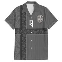 Norwegian Football Custom Hawaiian Shirt Nordic Celtic Knot Cross Monochrome Scandinavian Design