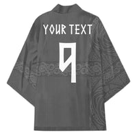 Norwegian Football Custom Kimono Nordic Celtic Knot Cross Monochrome Scandinavian Design
