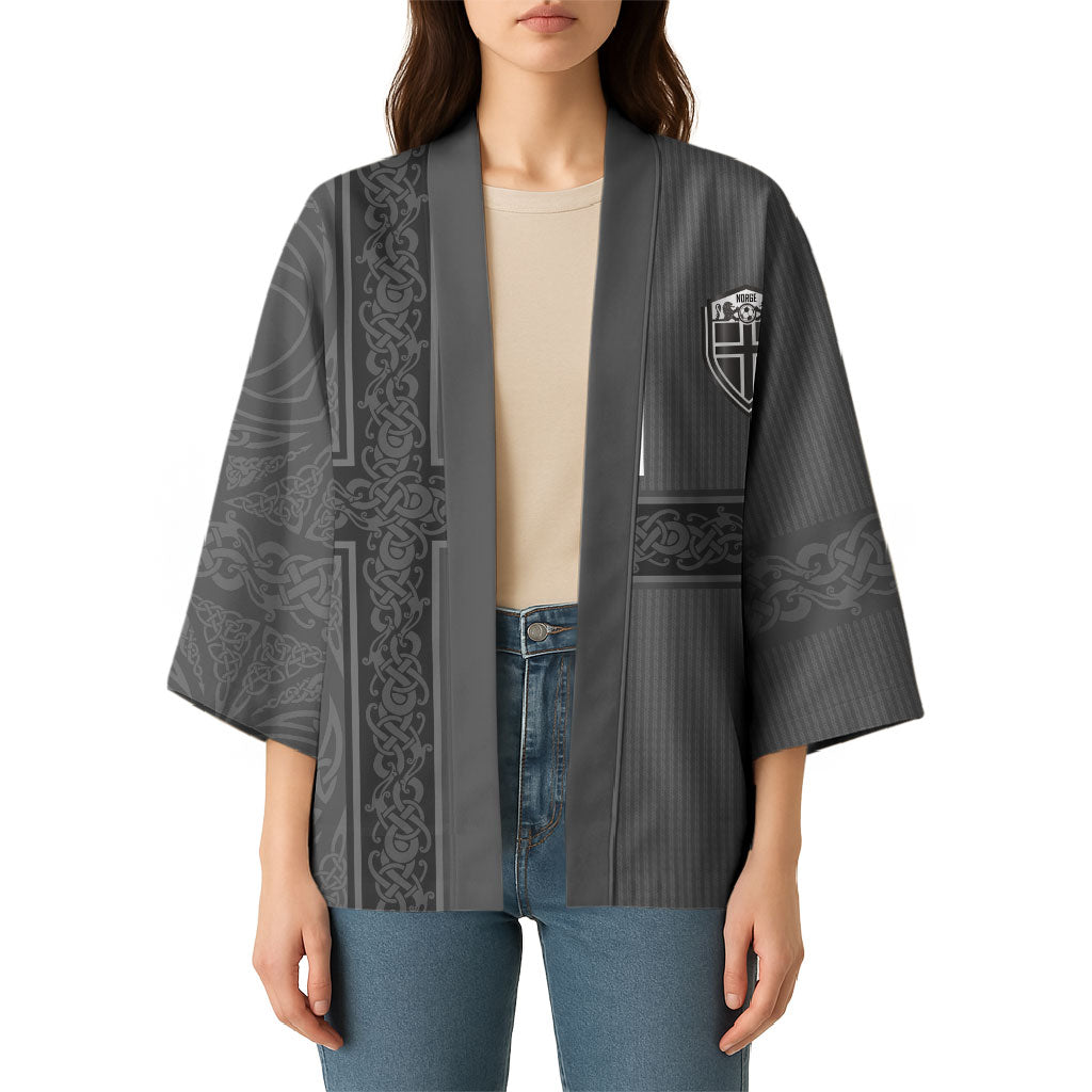 Norwegian Football Custom Kimono Nordic Celtic Knot Cross Monochrome Scandinavian Design