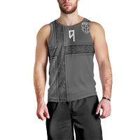 Norwegian Football Custom Men Tank Top Nordic Celtic Knot Cross Monochrome Scandinavian Design