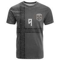 Norwegian Football Custom T Shirt Nordic Celtic Knot Cross Monochrome Scandinavian Design