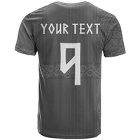 Norwegian Football Custom T Shirt Nordic Celtic Knot Cross Monochrome Scandinavian Design