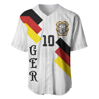 German Football Custom Baseball Jersey Retro Geometric Flag Stripe Heritage Shield Design