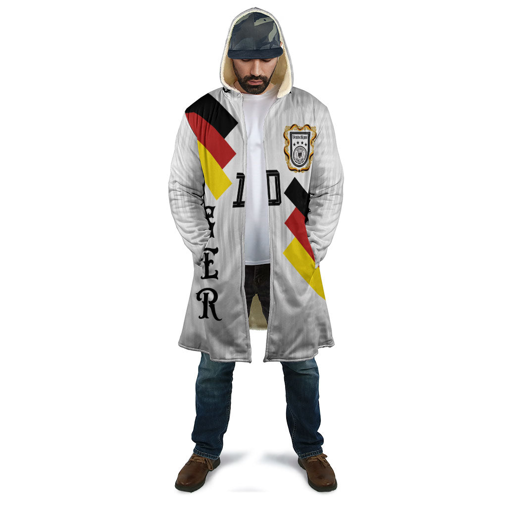 German Football Custom Cloak Retro Geometric Flag Stripe Heritage Shield Design