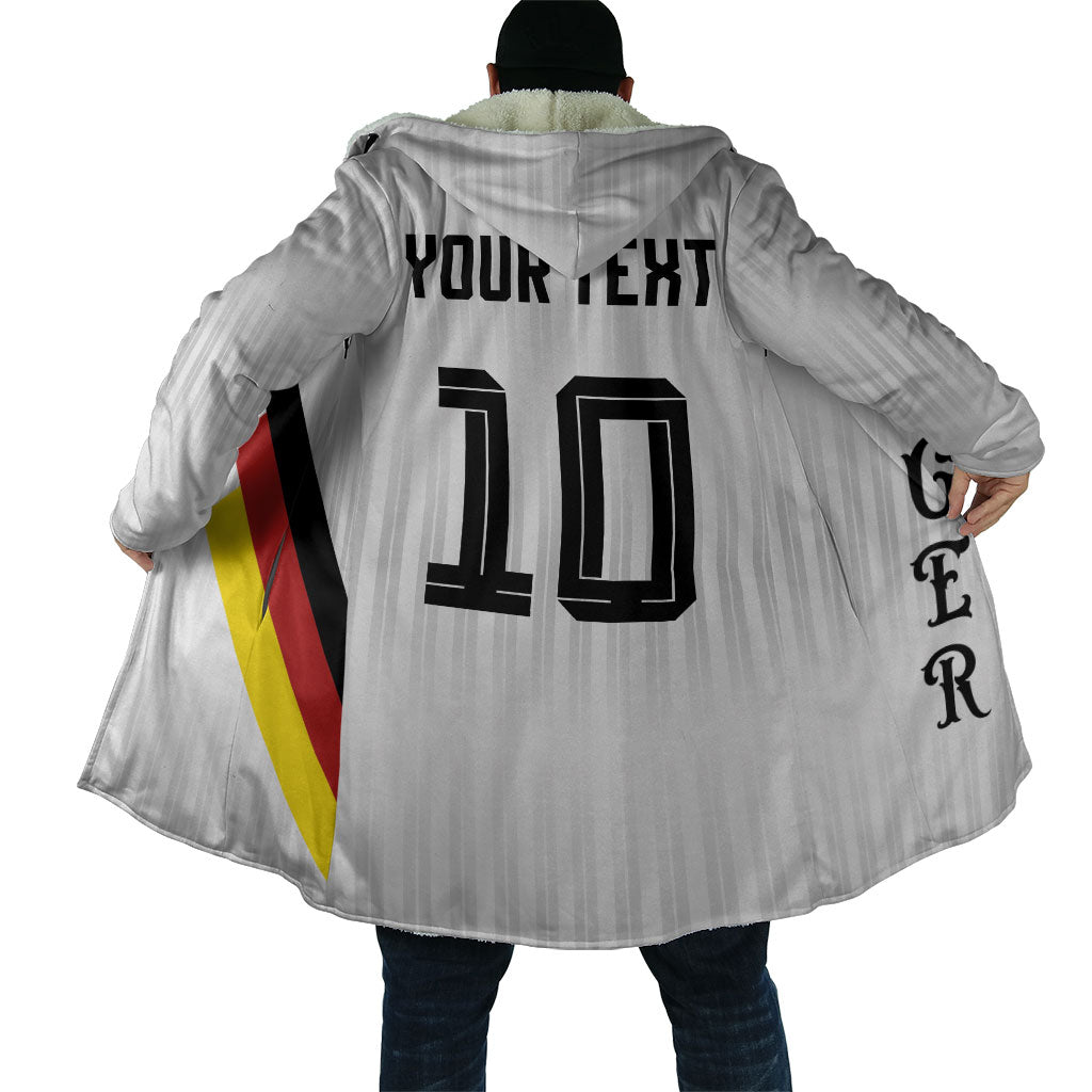 German Football Custom Cloak Retro Geometric Flag Stripe Heritage Shield Design