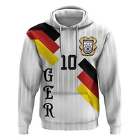 German Football Custom Hoodie Retro Geometric Flag Stripe Heritage Shield Design
