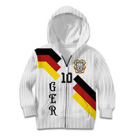 German Football Custom Kid Hoodie Retro Geometric Flag Stripe Heritage Shield Design