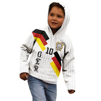 German Football Custom Kid Hoodie Retro Geometric Flag Stripe Heritage Shield Design