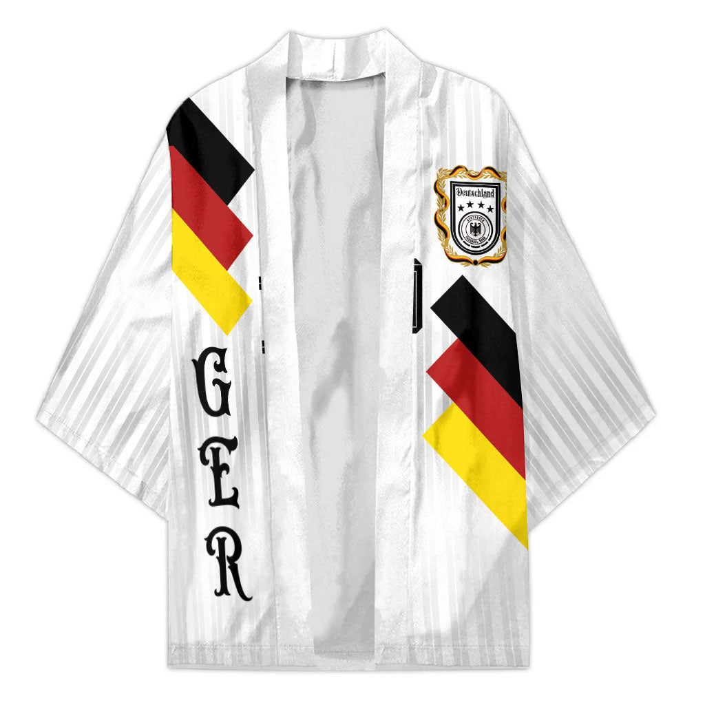 German Football Custom Kimono Retro Geometric Flag Stripe Heritage Shield Design