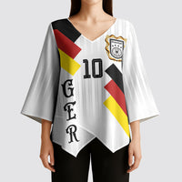 German Football Custom Kimono Sleeve Blouse Retro Geometric Flag Stripe Heritage Shield Design