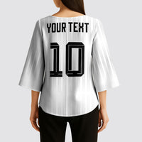 German Football Custom Kimono Sleeve Blouse Retro Geometric Flag Stripe Heritage Shield Design