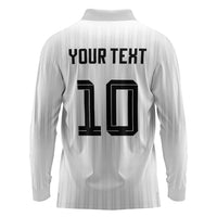 German Football Custom Long Sleeve Polo Shirt Retro Geometric Flag Stripe Heritage Shield Design