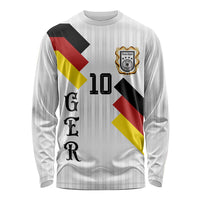 German Football Custom Long Sleeve Shirt Retro Geometric Flag Stripe Heritage Shield Design