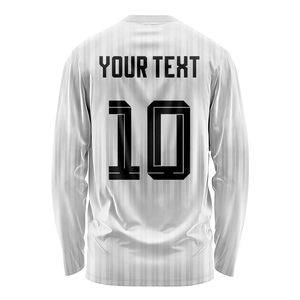 German Football Custom Long Sleeve Shirt Retro Geometric Flag Stripe Heritage Shield Design