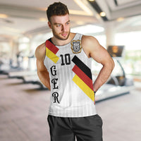 German Football Custom Men Tank Top Retro Geometric Flag Stripe Heritage Shield Design