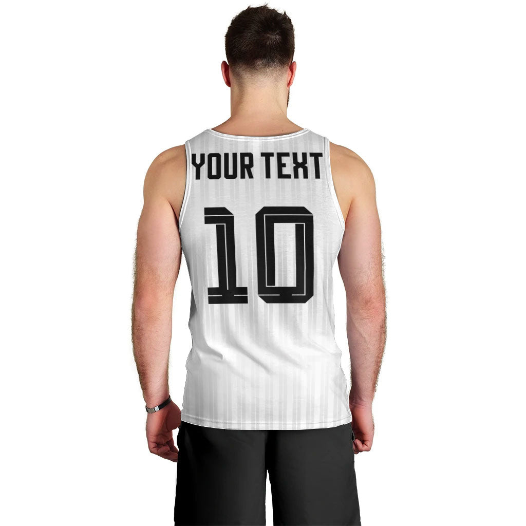 German Football Custom Men Tank Top Retro Geometric Flag Stripe Heritage Shield Design