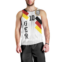 German Football Custom Men Tank Top Retro Geometric Flag Stripe Heritage Shield Design