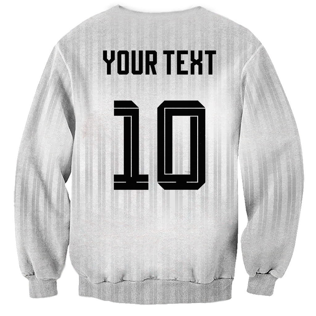 German Football Custom Sweatshirt Retro Geometric Flag Stripe Heritage Shield Design