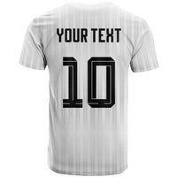 German Football Custom T Shirt Retro Geometric Flag Stripe Heritage Shield Design