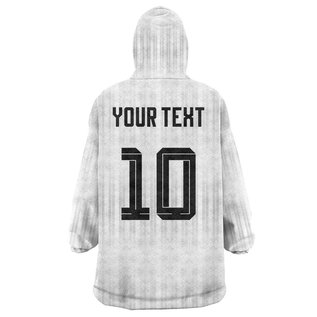 German Football Custom Wearable Blanket Hoodie Retro Geometric Flag Stripe Heritage Shield Design