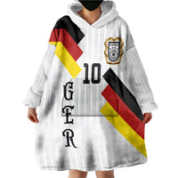 German Football Custom Wearable Blanket Hoodie Retro Geometric Flag Stripe Heritage Shield Design