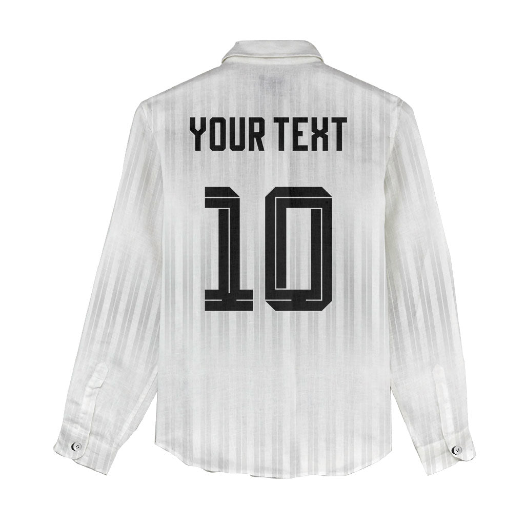 German Football Custom Women Casual Shirt Retro Geometric Flag Stripe Heritage Shield Design