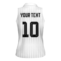 German Football Custom Women Sleeveless Polo Shirt Retro Geometric Flag Stripe Heritage Shield Design