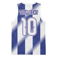 Argentinian Football Custom Basketball Jersey Fileteado Art Style Albiceleste Vertical Stripe